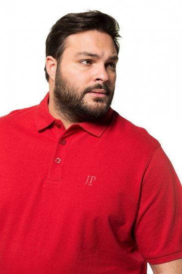 JP1880 712617 Polokošile se střihem na bříško Chilli červená - Polokošile - Polokošile 2XL-8XL - Trička s límečkem 2XL-8XL