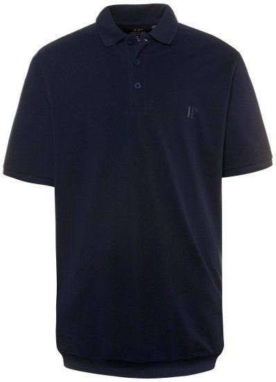 JP1880 712617 Polokošile se střihem na bříško Tmavě modrá - Polokošile - Polokošile 2XL-8XL - Trička s límečkem 2XL-8XL