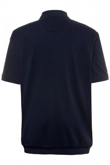 JP1880 712617 Polokošile se střihem na bříško Tmavě modrá - Polokošile - Polokošile 2XL-8XL - Trička s límečkem 2XL-8XL