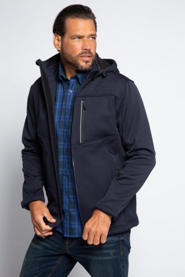 JP1880 Jacket Fleece Lined Softshell Navy - Bundy - Bundy Nadměrné Velikosti - 2XL-8XL