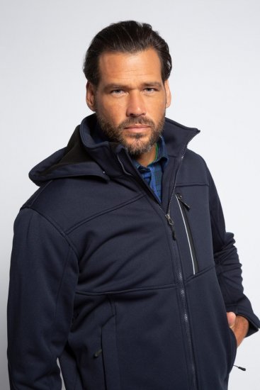 JP1880 Jacket Fleece Lined Softshell Navy - Bundy - Bundy Nadměrné Velikosti - 2XL-8XL