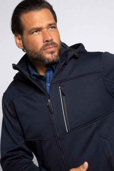 JP1880 Jacket Fleece Lined Softshell Navy - Bundy - Bundy Nadměrné Velikosti - 2XL-8XL