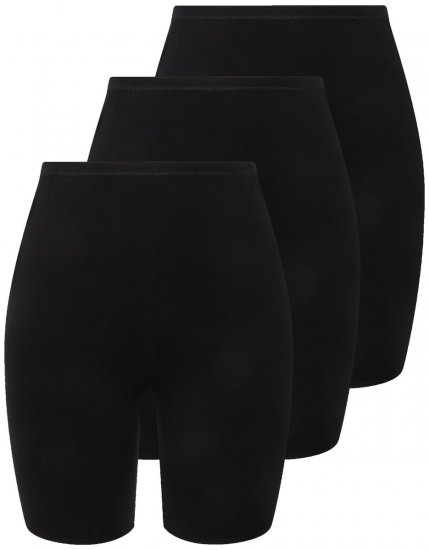 Ulla Popken 716595 Boxerky 3 ks Černá - Kalhotky - 