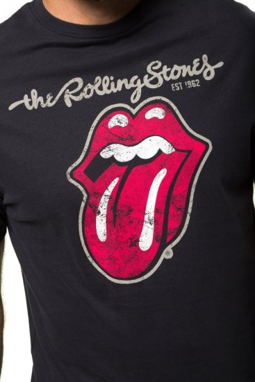 JP1880 Rolling Stones Graphic Band Comfort Fit T-Shirt Black - Trička - Trička nadměrné velikosti - 2XL-14XL
