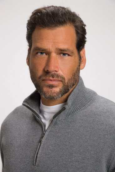 JP1880 Sweater Quarter Zipper Grey - Mikiny & mikiny s kapucí - Mikiny & Mikiny s kapucí 2XL-12XL