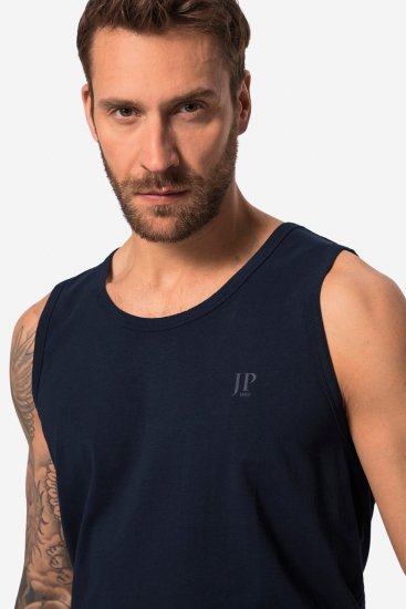 JP1880 719783 Tílko se střihem na bříško Tmavě modrá - Trička - Trička nadměrné velikosti - 2XL-14XL