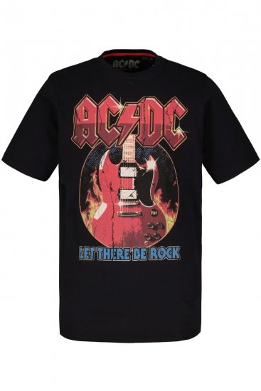 JP1880 ACDC - Let There Be Rock Vintage looking Band T-Shirt Black - Trička - Trička nadměrné velikosti - 2XL-14XL