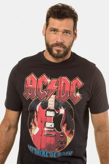 JP1880 ACDC - Let There Be Rock Vintage looking Band T-Shirt Black - Trička - Trička nadměrné velikosti - 2XL-14XL