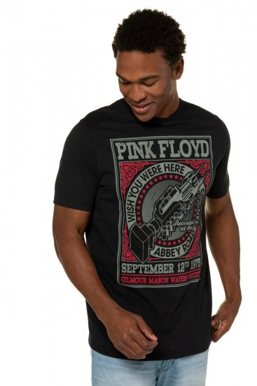 JP1880 Pink Floyd Retro Graphic Comfort Fit Band T-Shirt Black - Trička - Trička nadměrné velikosti - 2XL-14XL