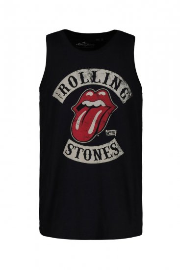 JP1880 Rolling Stones Graphic Band Tank Top Black - Trička - Trička nadměrné velikosti - 2XL-14XL