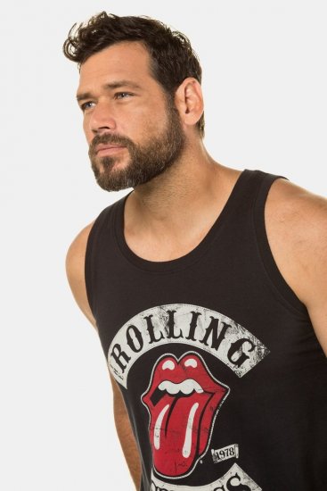 JP1880 Rolling Stones Graphic Band Tank Top Black - Trička - Trička nadměrné velikosti - 2XL-14XL