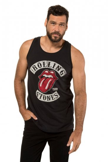 JP1880 Rolling Stones Graphic Band Tank Top Black - Trička - Trička nadměrné velikosti - 2XL-14XL