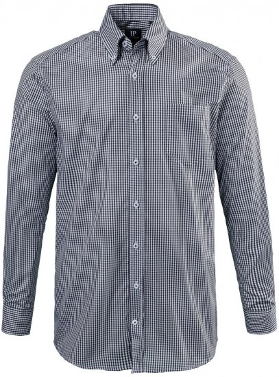 JP1880 722859 Kostkovaná košile s dlouhým rukávem Černá - Košile - Košile 2XL-10XL