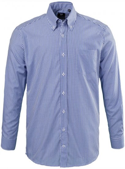 JP1880 722859 Kostkovaná košile s dlouhým rukávem Světle modrá - Košile - Košile 2XL-10XL