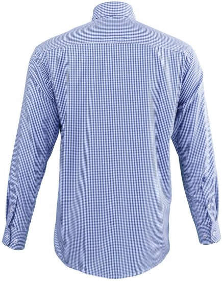 JP1880 722859 Kostkovaná košile s dlouhým rukávem Světle modrá - Košile - Košile 2XL-10XL