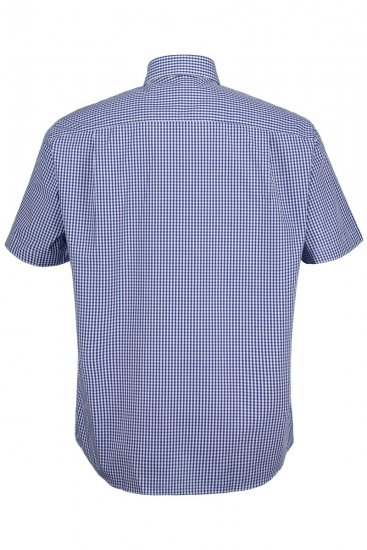 JP1880 722860 Kostkovaná košile s krátkým rukávem Světle modrá - Košile - Košile 2XL-10XL