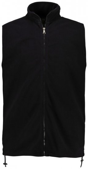 JP1880 723305 Fleecová vesta se stojáčkem Černá - Bundy - Bundy Nadměrné Velikosti - 2XL-8XL