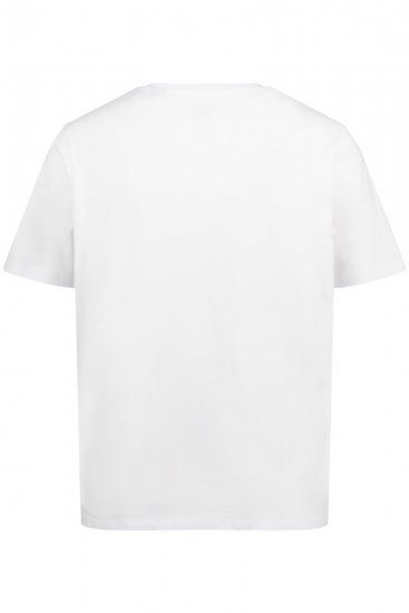 JP1880 726695 Tričko Henley Bílá - Trička - Trička nadměrné velikosti - 2XL-14XL