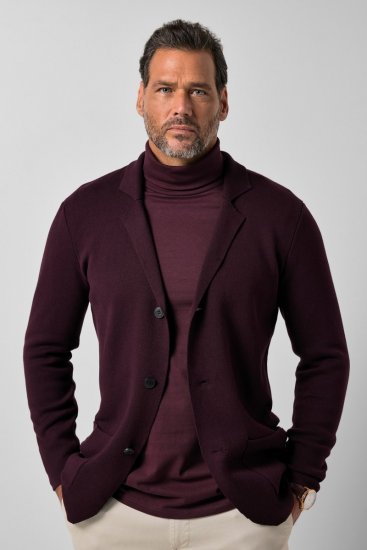JP1880 Milano Flexnamic Pletené sako Lilková - Obleky - Obleky 2XL-8XL