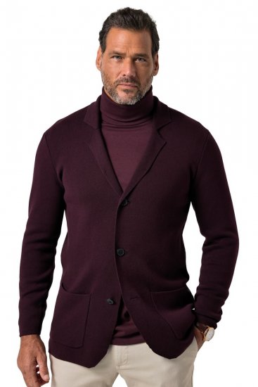 JP1880 Milano Flexnamic Pletené sako Lilková - Obleky - Obleky 2XL-8XL