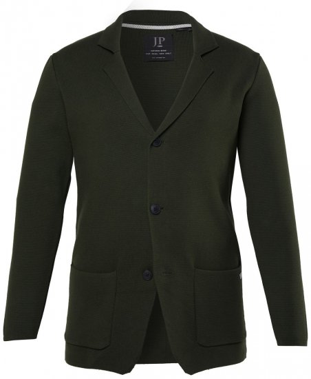 JP1880 Milano Flexnamic Pletené sako Tmavě olivová - Obleky - Obleky 2XL-8XL