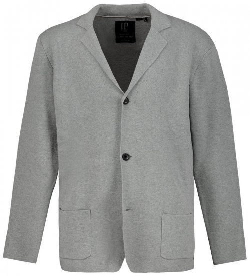 JP1880 Milano Flexnamic Pletené sako Šedá melír - Obleky - Obleky 2XL-8XL