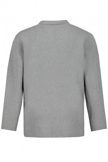 JP1880 Milano Flexnamic Pletené sako Šedá melír - Obleky - Obleky 2XL-8XL