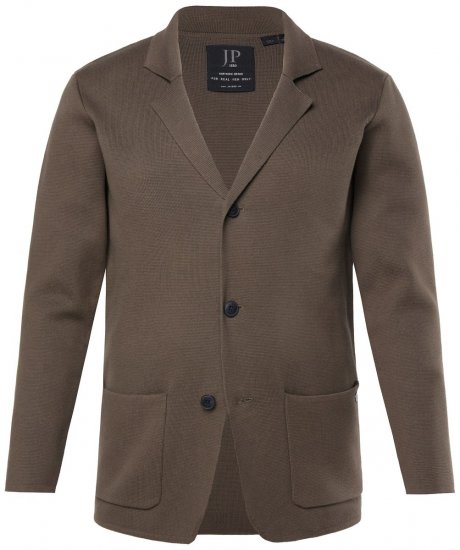 JP1880 Milano Flexnamic Pletené sako Khaki hnědá - Obleky - Obleky 2XL-8XL