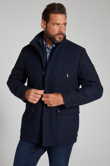 JP1880 Jacket Water-repellent Herringbone Insert Navy - Bundy - Bundy Nadměrné Velikosti - 2XL-8XL