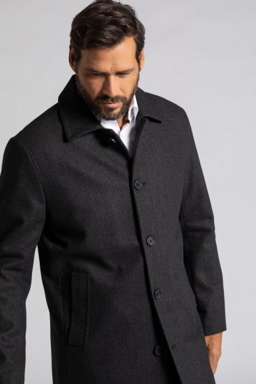 JP1880 Coat Wool Blend Water Repellent Dark Grey - Bundy - Bundy Nadměrné Velikosti - 2XL-8XL
