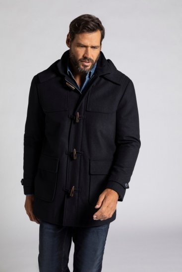 JP1880 Duffle Coat Water Repellent with Detachable Hood Navy - Bundy - Bundy Nadměrné Velikosti - 2XL-8XL
