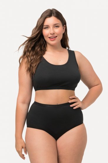 Ulla Popken 795269 Kalhotky 3 ks Černá - Kalhotky - 