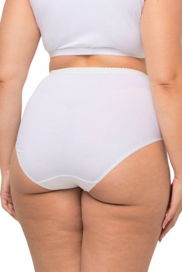 Ulla Popken 795269 Kalhotky s vysokým pasem 3 ks Bílá - Kalhotky - 