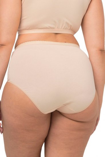 Ulla Popken 795269 Kalhotky s vysokým pasem 3 ks Smetanová - Kalhotky - 