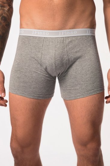 JP1880 Boxershorts Flexnamic OEKO-TEX Mid 2-Pack Grey/Off-White - Spodní prádlo - Spodní Prádlo Nadměrné Velikosti 2XL-8XL
