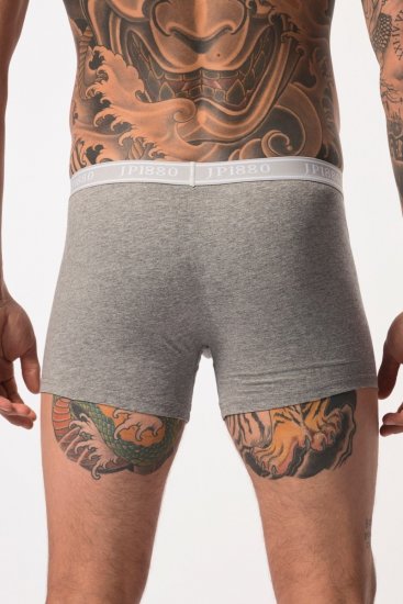 JP1880 Boxershorts Flexnamic OEKO-TEX Mid 2-Pack Grey/Off-White - Spodní prádlo - Spodní Prádlo Nadměrné Velikosti 2XL-8XL
