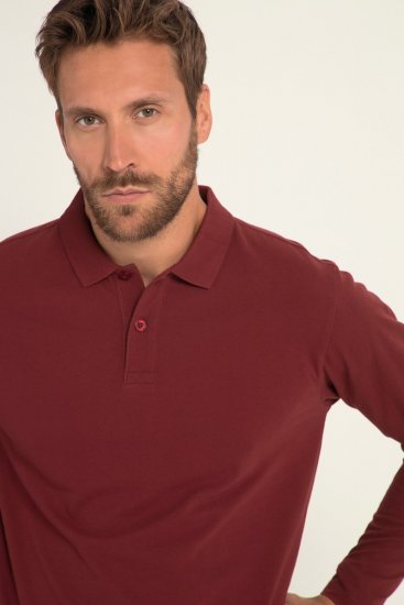 JP1880 Polo Shirt Long Sleeve Piqué Red - Polokošile - Polokošile 2XL-8XL - Trička s límečkem 2XL-8XL