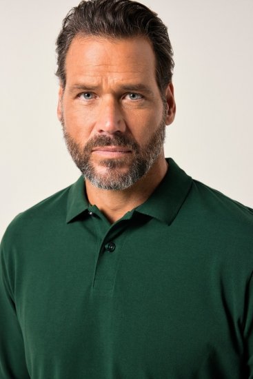 JP1880 Polo Shirt Long Sleeve Pique Dark Green - Polokošile - Polokošile 2XL-8XL - Trička s límečkem 2XL-8XL