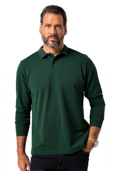 JP1880 Polo Shirt Long Sleeve Pique Dark Green - Polokošile - Polokošile 2XL-8XL - Trička s límečkem 2XL-8XL