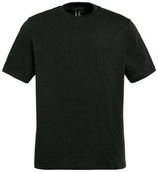 JP1880 799997 Tričko s náprsní kapsou Černá - Trička - Trička nadměrné velikosti - 2XL-14XL