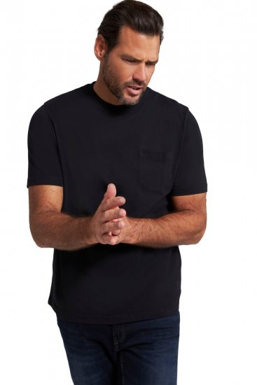 JP1880 799997 Tričko s náprsní kapsou Černá - Trička - Trička nadměrné velikosti - 2XL-14XL