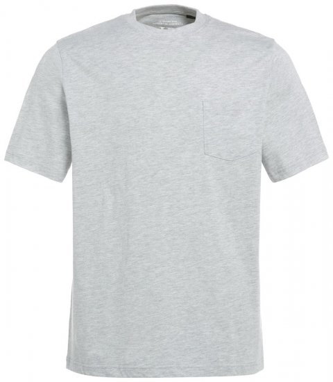 JP1880 799997 Tričko s náprsní kapsou Šedá melír - Trička - Trička nadměrné velikosti - 2XL-14XL