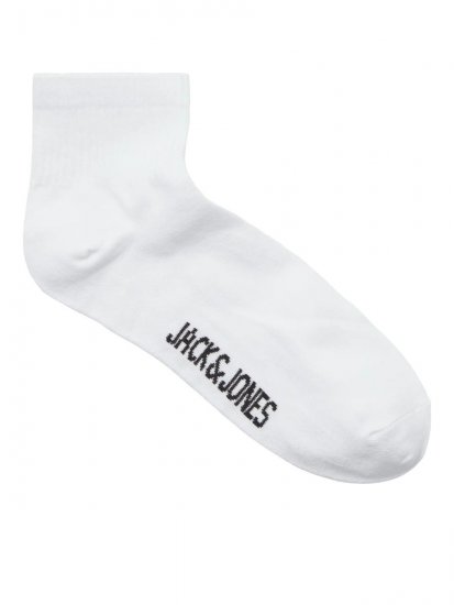 Jack & Jones Leon Tenisové ponožky Bílá 3-pack - Spodní prádlo - Spodní Prádlo Nadměrné Velikosti 2XL-8XL