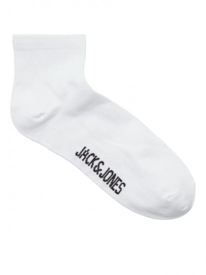 Jack & Jones Leon Tenisové ponožky Bílá 3-pack - Spodní prádlo - Spodní Prádlo Nadměrné Velikosti 2XL-8XL