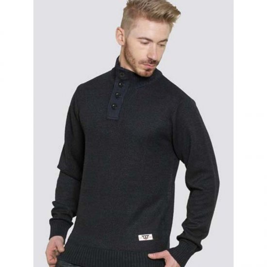 D555 Zane Sweater Navy - Mikiny & mikiny s kapucí - Mikiny & Mikiny s kapucí 2XL-12XL