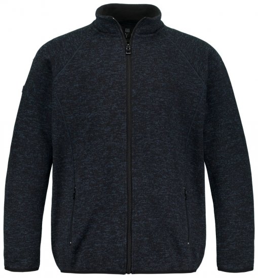 Jay-Pi 802394 Pletená fleecová bunda Tmavě modrá - Bundy - Bundy Nadměrné Velikosti - 2XL-8XL