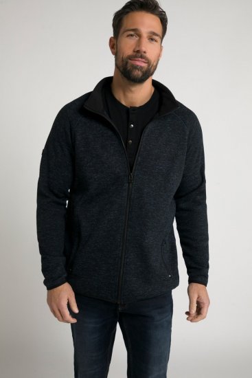 Jay-Pi 802394 Pletená fleecová bunda Tmavě modrá - Bundy - Bundy Nadměrné Velikosti - 2XL-8XL