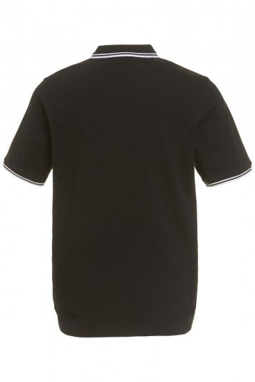 JP1880 802789 Polokošile s bílým kontrastním límcem Černá - Polokošile - Polokošile 2XL-8XL - Trička s límečkem 2XL-8XL
