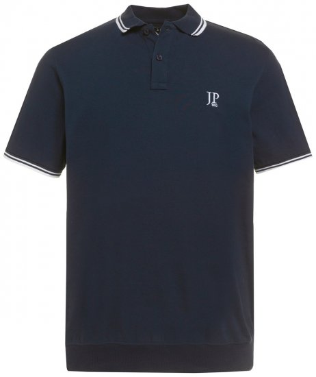 JP1880 802789 Polokošile s bílým kontrastním límcem Tmavě modrá - Polokošile - Polokošile 2XL-8XL - Trička s límečkem 2XL-8XL