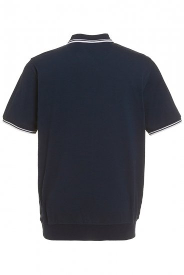 JP1880 802789 Polokošile s bílým kontrastním límcem Tmavě modrá - Polokošile - Polokošile 2XL-8XL - Trička s límečkem 2XL-8XL